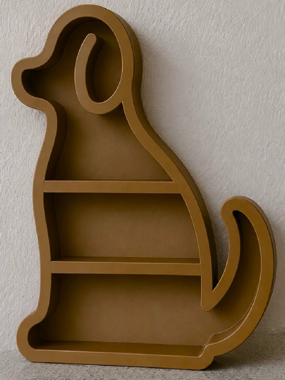 Dog-Shaped Wall Shelf in Brown - Brand: